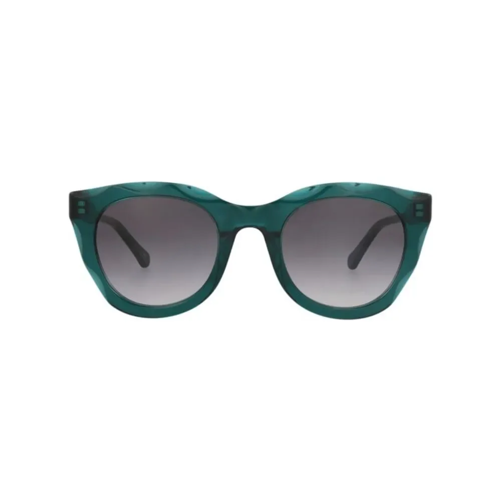 Chloé Round-Frame Recycled Acetate Sunglasses Green Womens
